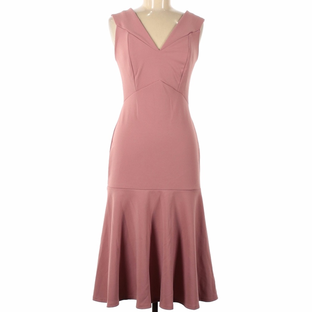 Mauve Bodycon Cocktail Dress (V-neck or Off-the-shoulder)